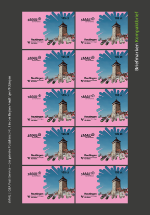 sMail Briefmarken für Kompaktbriefe Motiv Tübinger Tor
