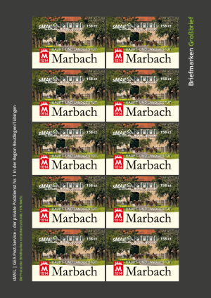 sMail Briefmarken für Großbrief Motiv Marbach