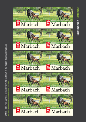 sMail Briefmarken für Postkarten Motiv Marbach