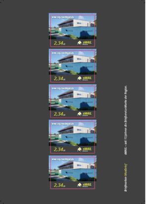 sMail Sonderbriefmarken (Set 13: 234 ct) mit einem Bild von der TSG Halle