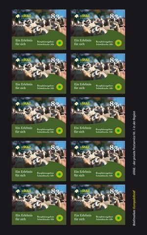 sMail Sonderbriefmarken (Set 7: 83 ct) mit einer Schafsherde darauf