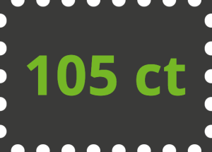 Icon Digitale Briefmarke für Komptaktbrief Wert 105 ct