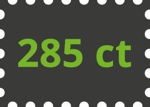 Icon Digitale Briefmarke für Maxibrief Wert 285 ct